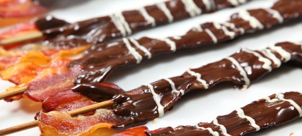 Chocolate bacon pops