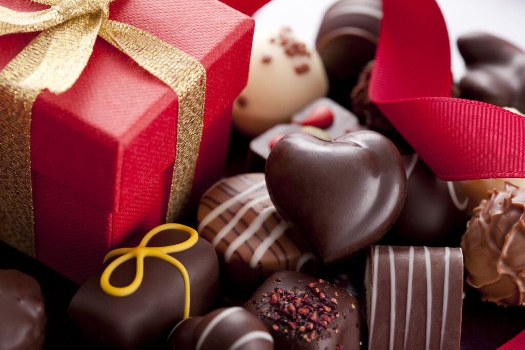 selection of Valentine's Day chocolates