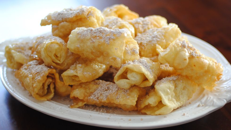 plate of Diples - Greek holiday dessert