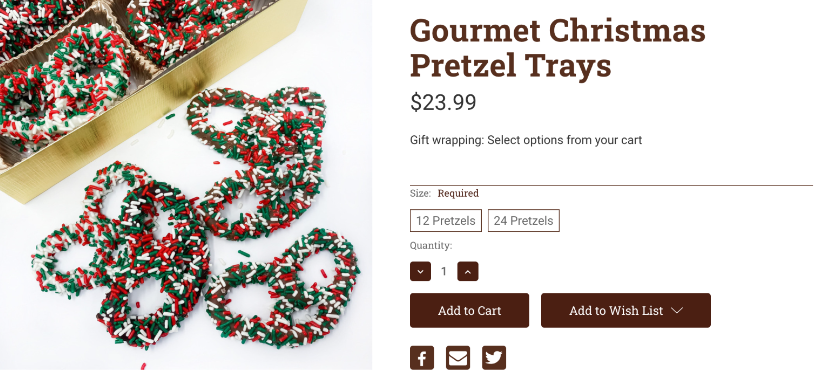 gourmet candy pretzels